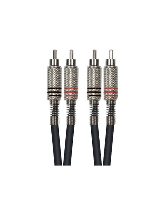 Patch cable de 3 metros de largo. De 2 RCA a 2 RCA