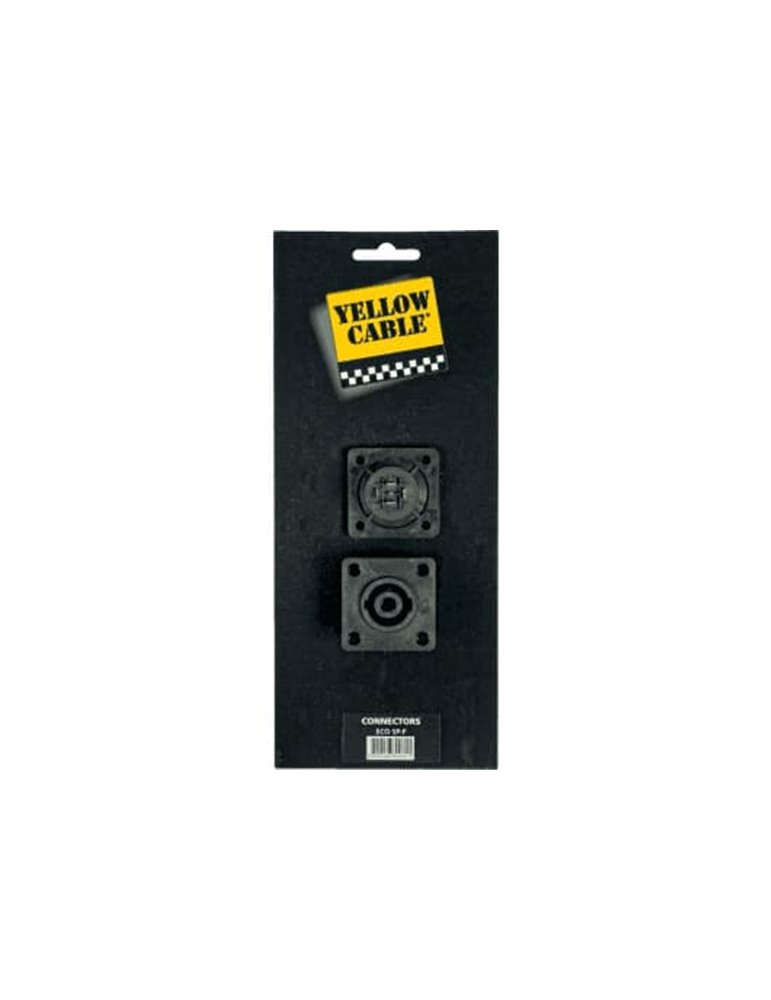 Conector Speakon hembra. 4 huecos para tornillos de instalación. Pack de 2 unidades