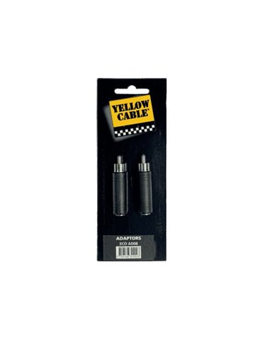 Adaptador de RCA macho a jack hembra mono de 6.35 mm