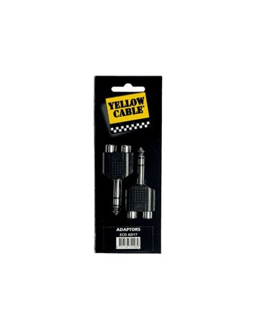 Adaptador de 1/4? Stereo macho a 2 RCA hembra