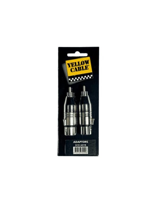 Adaptador de RCA macho a 2 XLR hembra