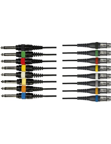 8 JACKS MONO MALE/8XLR FEM 5M