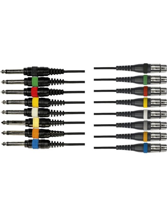 8 JACKS MONO MALE/8XLR FEM 5M