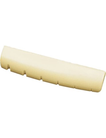 Cejuela de plástico para guitarra acústica. /1-3/4x ? 5/16"x9/32"- Efecto marfil