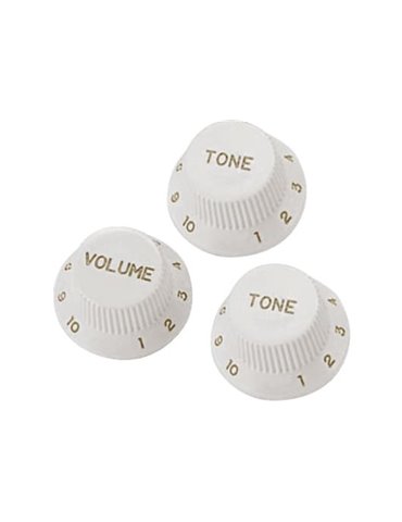 Set Botonera para Stratocaster (Volumen +  2 Tono) - Blanco