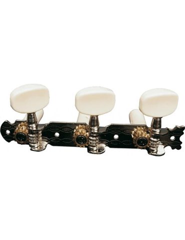 Kit de clavijas de afinación para guitarra clásica. Puente del clavijero metálico y clavijas de plá