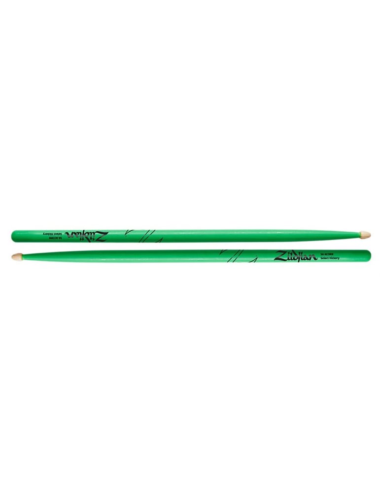 BAQUETAS ZILDJIAN 5A HICKORY NEON VERDE