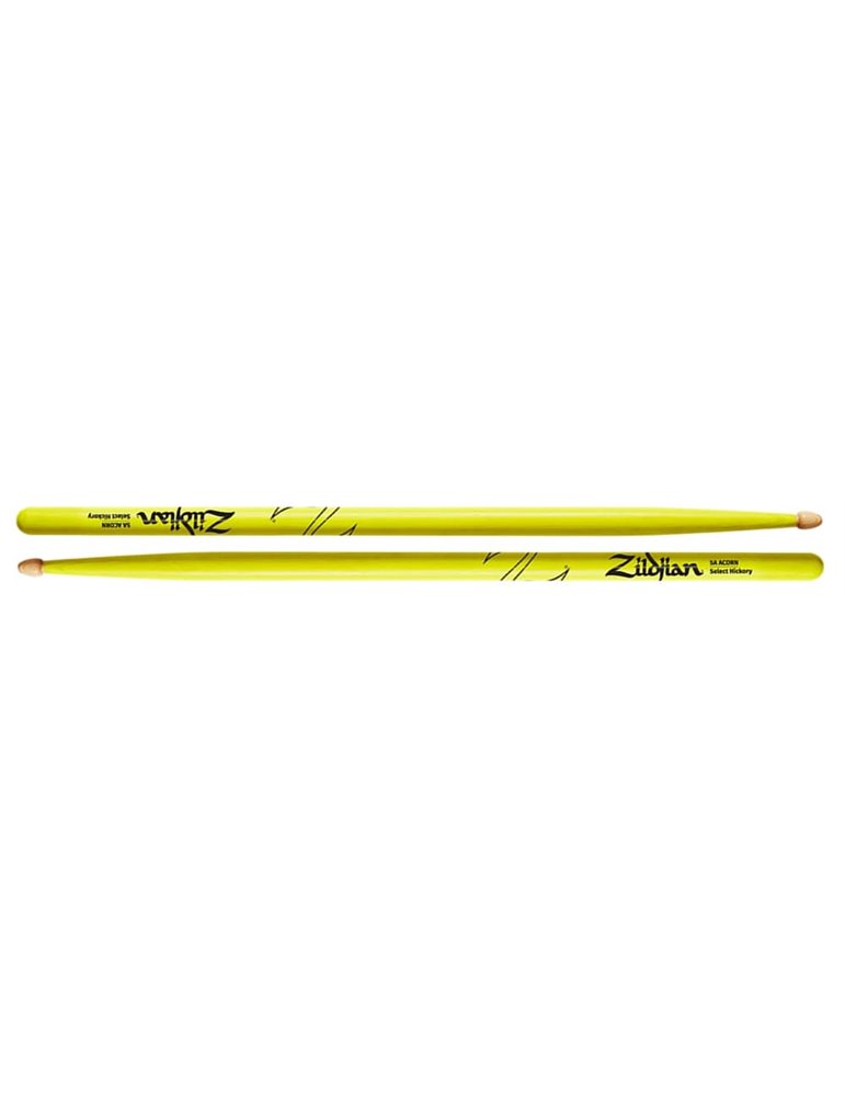 BAQUETAS ZILDJIAN 5A HICKORY NEON AMARILLO