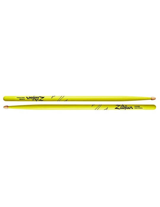 BAQUETAS ZILDJIAN 5A HICKORY NEON AMARILLO