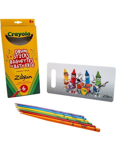 BAQUETAS ZILDJIAN ZKIDS CRAYOLA - Pack 6 unidades / Colores