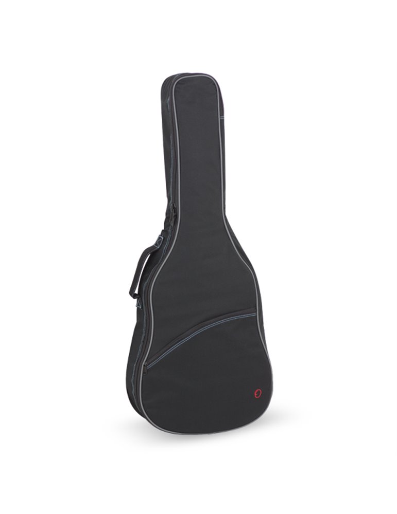 Funda Guitarra Acustica 10mm Pe Ref. 33 Mochila Con Logo 7734-208 208 - Negro v.gris