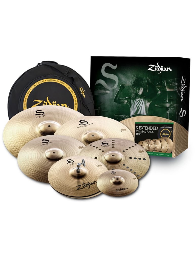 JUEGO PLATOS ZILDJIAN S LINE EXTENDED (HH 14", CRASH 16" & 18", RIDE 20" + SPLASH 10" + TRASH 16")
