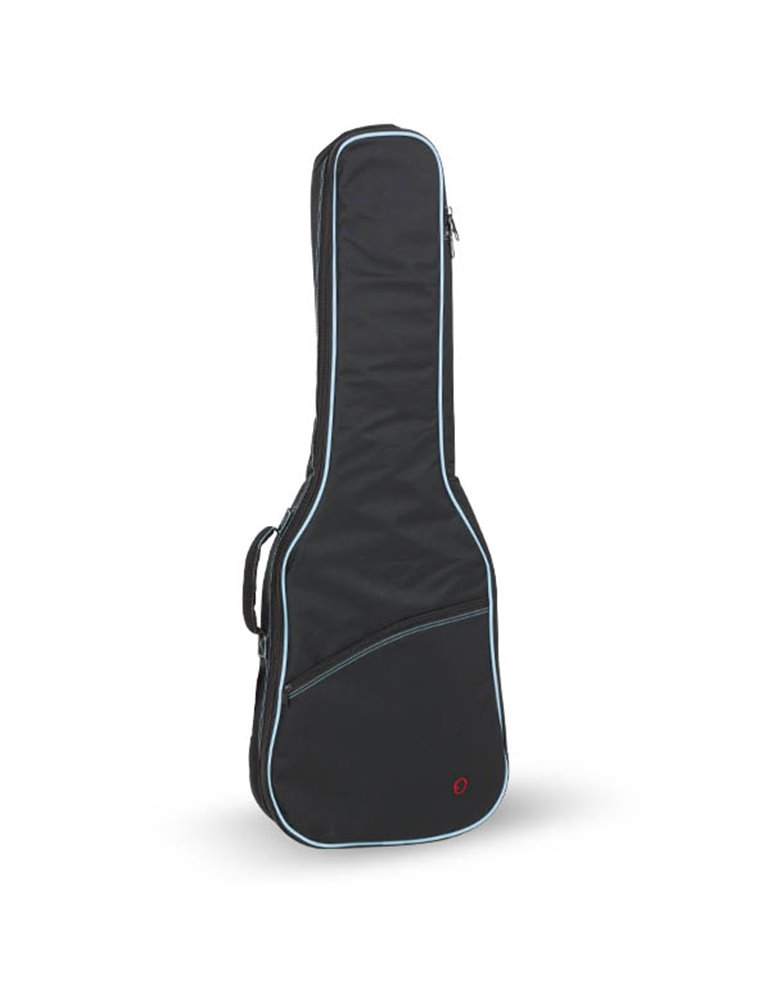 Funda Guitarra Electrica 10mm Pe Ref. 33-E Mochila Con Logo 7904-207 207 - Negro v.turquesa