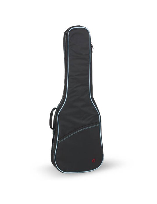 Funda Guitarra Electrica 10mm Pe Ref. 33-E Mochila Con Logo 7904-207 207 - Negro v.turquesa