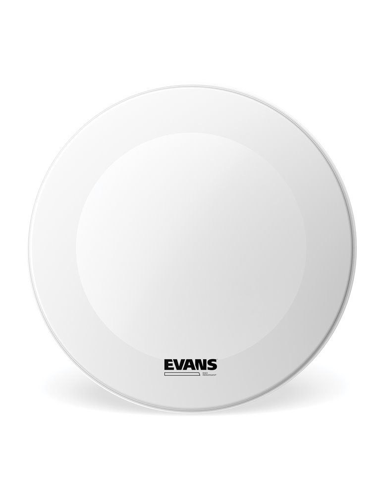 Parche resonante con recubrimiento liso para bombo de 22 pulgadas (559 mm), sin puerto, EQ3 Resonant de EVANS.