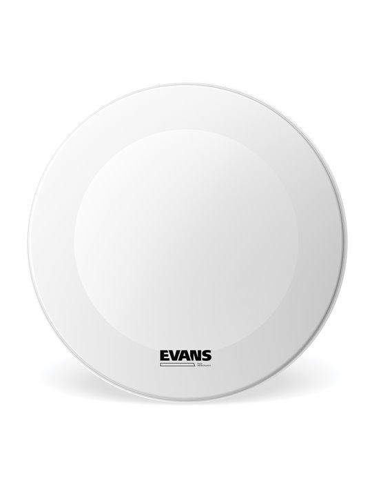 EVANS EQ3. Parche resonante de bombo rugoso blanco, sin puerto, 18 pulgadas