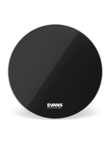 EVANS EQ3. Parche resonante de bombo negro, sin puerto, 26 pulgadas