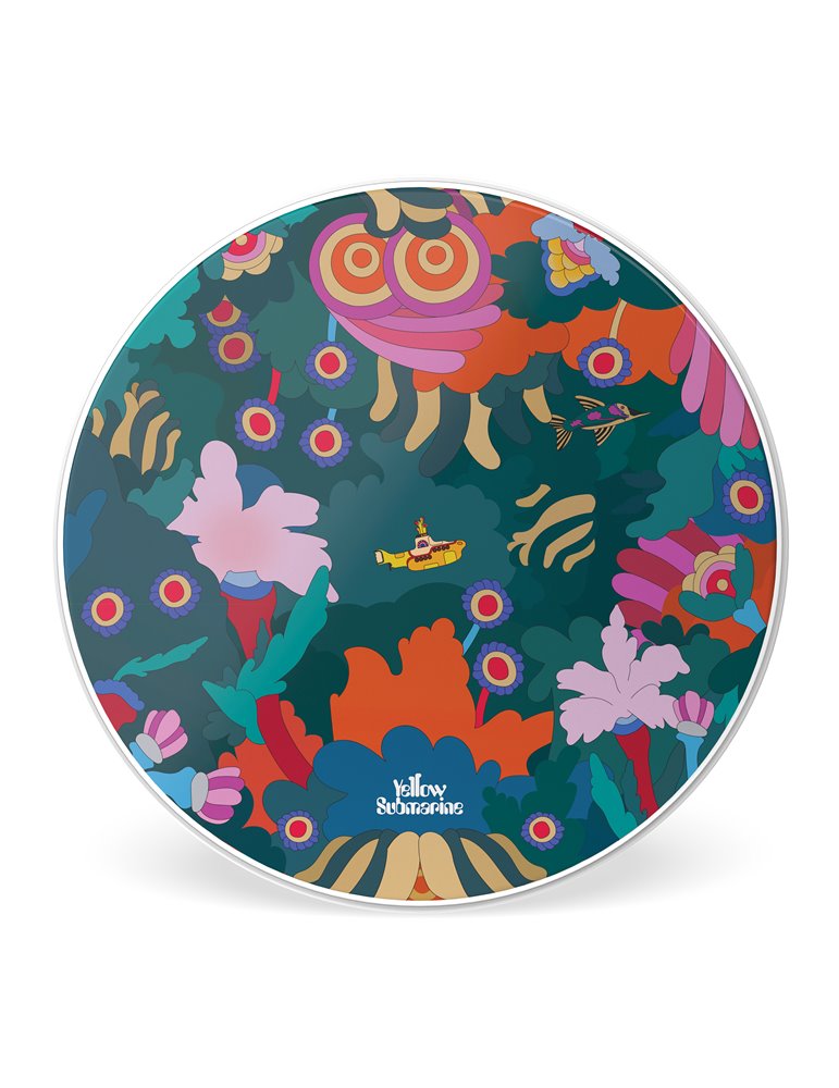 EVANS Yellow Submarine Parche para bombo de batería Under the Sea, 20 pulgadas