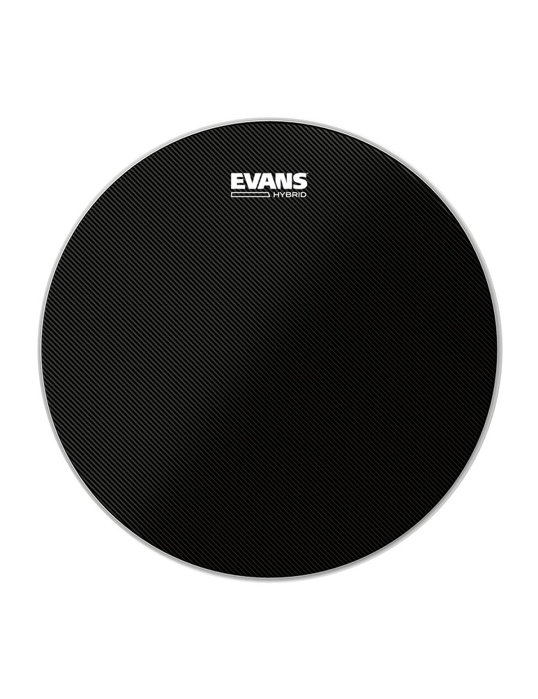 EVANS Hybrid. Parche de caja de marcha negro, 14 pulgadas.