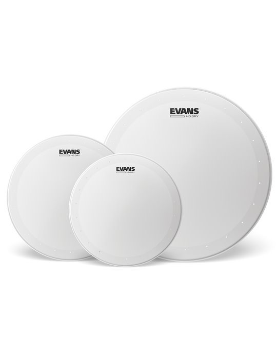 EVANS. Genera HD Dry Tompack, Rock (10 pulgadas, 12 pulgadas, 16 pulgadas)