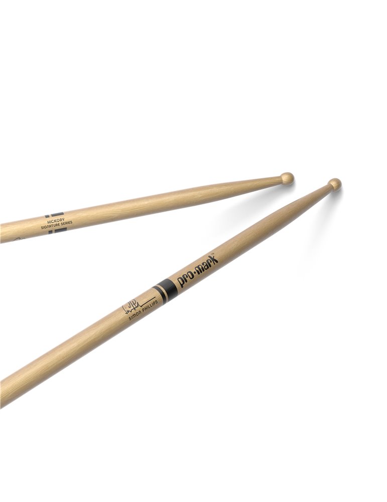 Baqueta de nogal americano con punta de madera 707 de ProMark, diseñada por Simon Phillips.