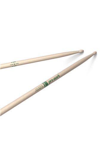 Baquetas ProMark Classic Forward 7A Raw, Nogal americano con punta ovalada de madera