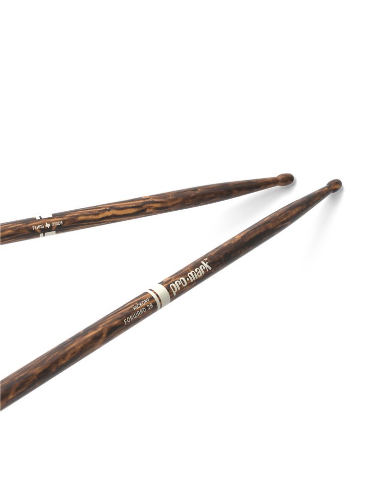 Baquetas ProMark Classic Forward 2B FireGrain, Nogal americano con punta ovalada de madera