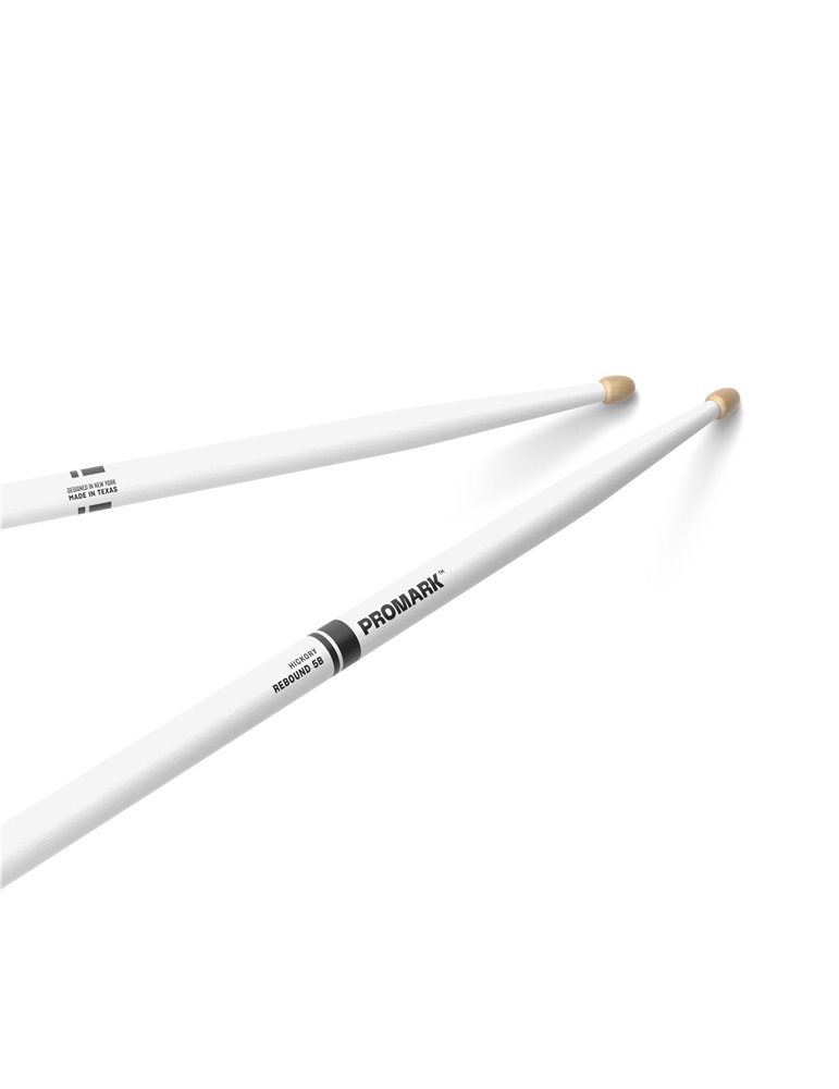 Baquetas ProMark Rebound 5B de bellota. Blanco
