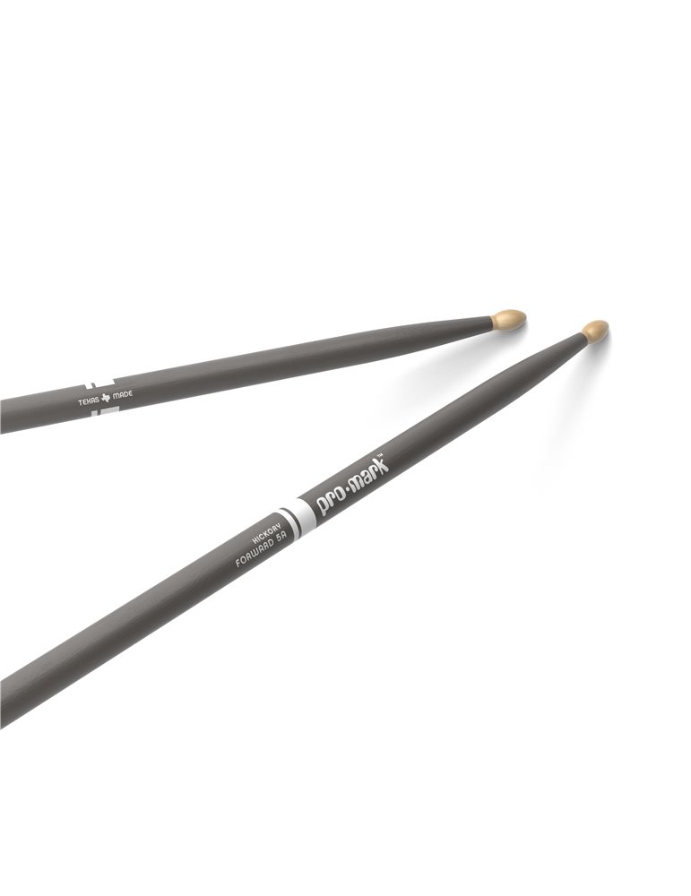 Baquetas ProMark Classic Forward 5A pintada gris, Nogal americano con punta ovalada de madera