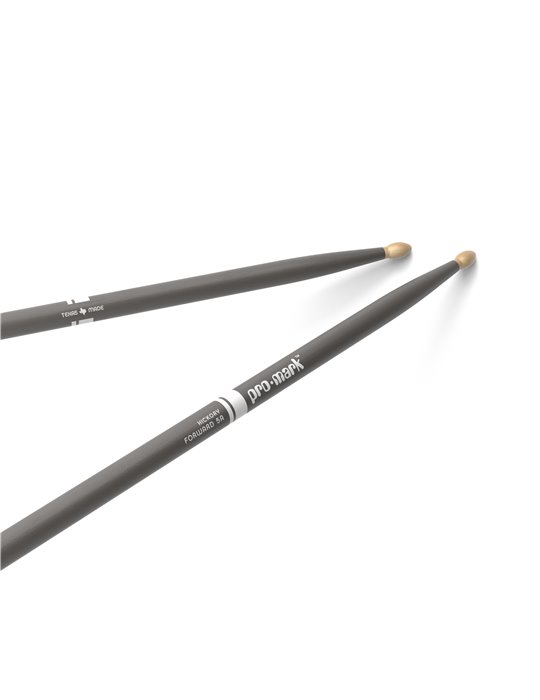 Baquetas ProMark Classic Forward 5A pintada gris, Nogal americano con punta ovalada de madera