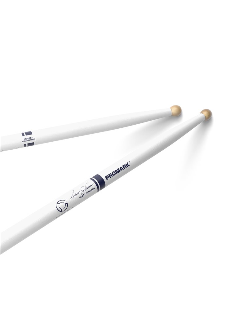 ProMark. Baqueta de marcha Scott Johnson. Nogal americano. TXDC17W-WHITE
