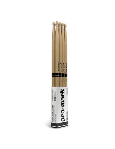ProMark Classic Forward 2B Hickory Drumstick, Oval Wood Tip, 4-Pack