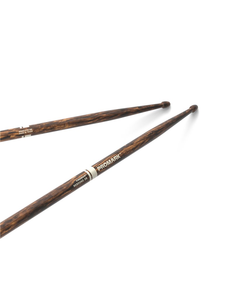 Baquetas ProMark Rebound 2B Firegrain. Punta de bellota
