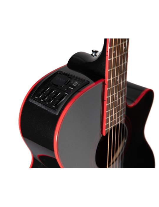 GUITARRA TAKAMINE GF49 E/A FX CUTWAY - COSMIC BLACK PEARL