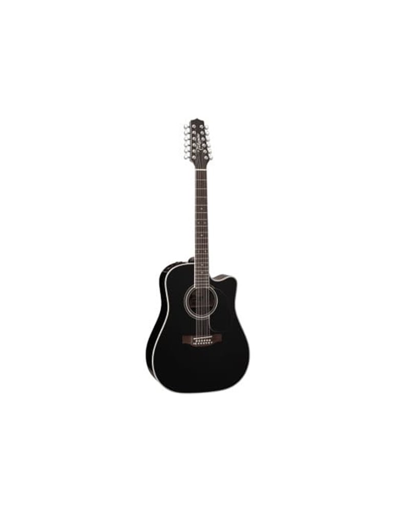 GUITARRA TAKAMINE EF381 E/A DREADNOUGHT CUTWAY 12 CUERDAS - NEGRA
