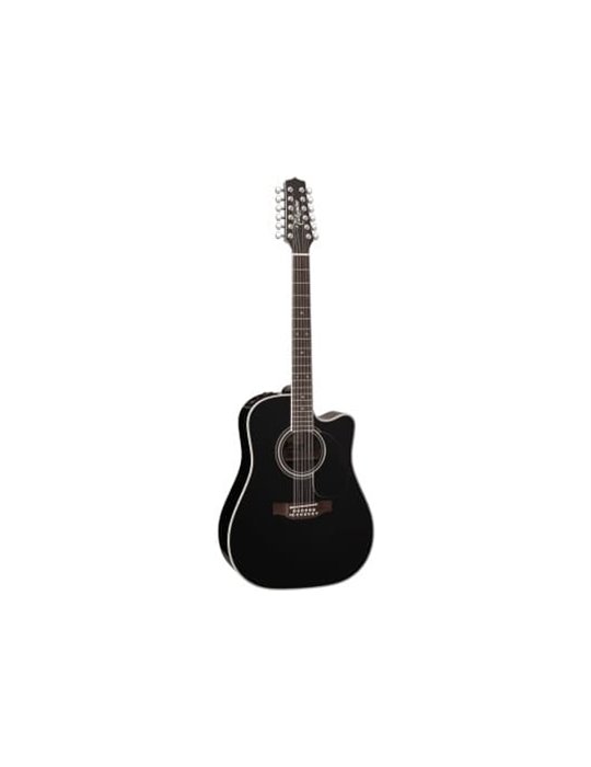 GUITARRA TAKAMINE EF381 E/A DREADNOUGHT CUTWAY 12 CUERDAS - NEGRA