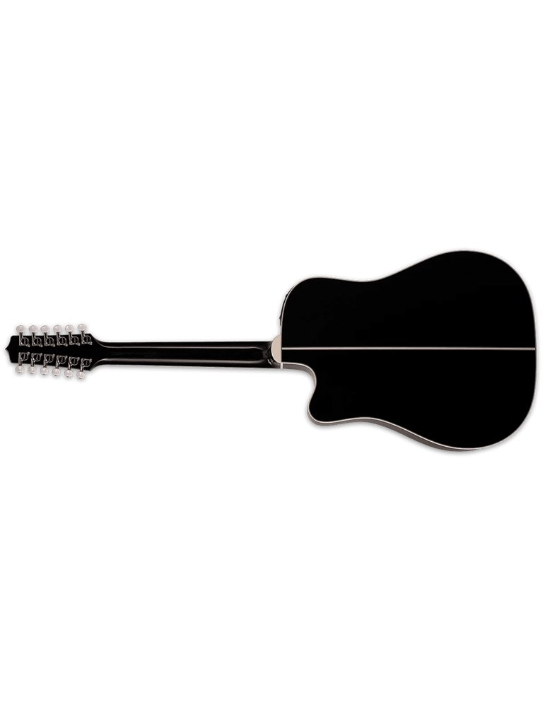 GUITARRA TAKAMINE EF381DX  E/A DREADNOUGHT CUTWAY 12 CUERDAS - NEGRA