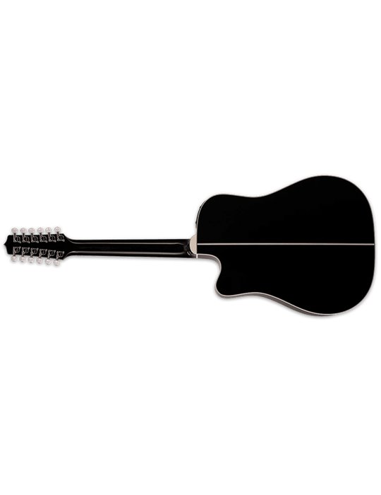 GUITARRA TAKAMINE EF381DX  E/A DREADNOUGHT CUTWAY 12 CUERDAS - NEGRA