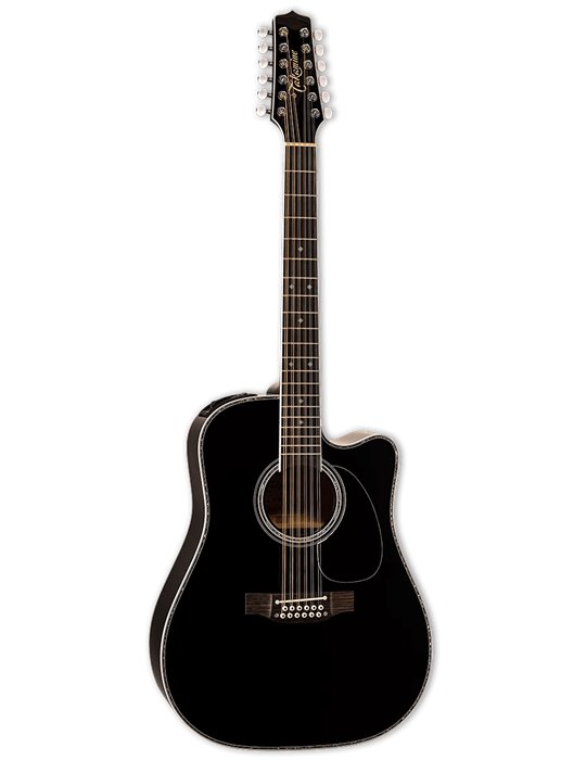 GUITARRA TAKAMINE EF381DX  E/A DREADNOUGHT CUTWAY 12 CUERDAS - NEGRA