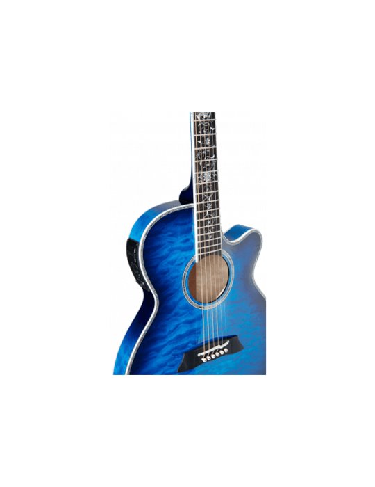GUITARRA ACÚSTICA THINLINE TSP100 FX CUTAWAY - Quilt Dark Blue Sunburst