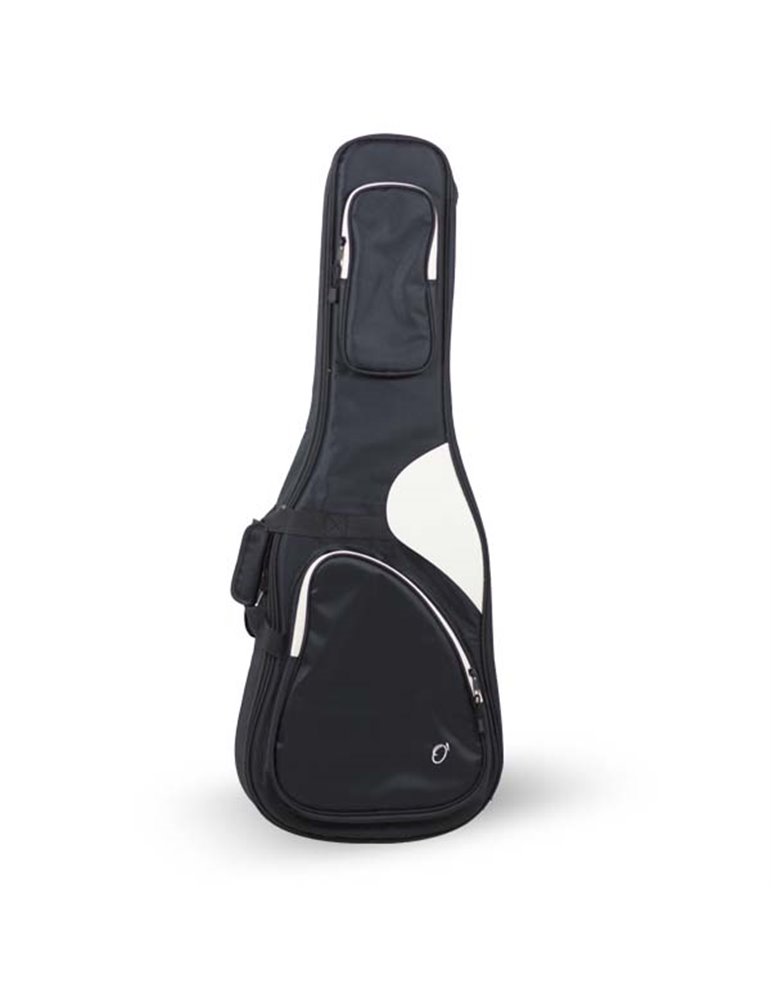 Funda Guitarra Electrica 20mm PE Ref. 49-B Mochila Con Logo 8605-043 043 - Negro blanco
