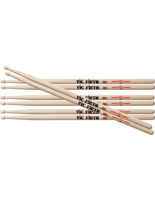 BAQUETAS VF AMERICAN CLASSIC® 7A (PACK 3 +1)