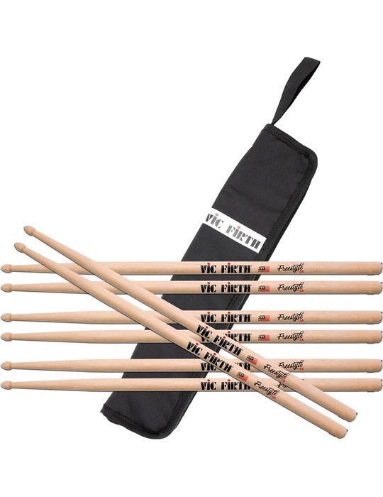 BAQUETAS VIC FIRTH FREESTYLE 5A + 1 FUNDA (Gratis)