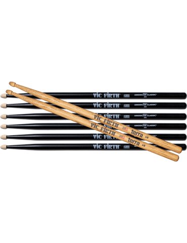 BAQUETAS VF AMERICAN CLASSIC® 5B+ TERRA 5B (PACK 3 +1T) 2