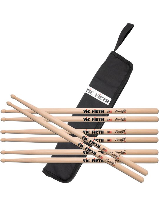 BAQUETAS VIC FIRTH FREESTYLE 5B + 1 FUNDA (Gratis)
