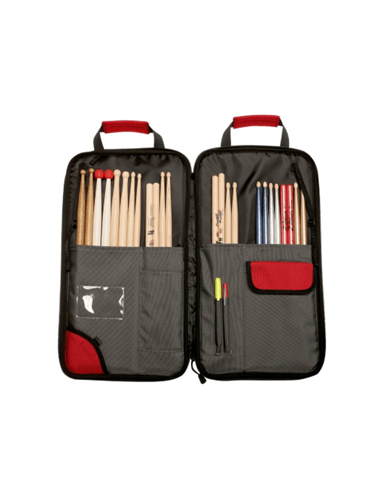 FUNDA BAQUETAS VF PROFESIONAL GRIS / ROJA