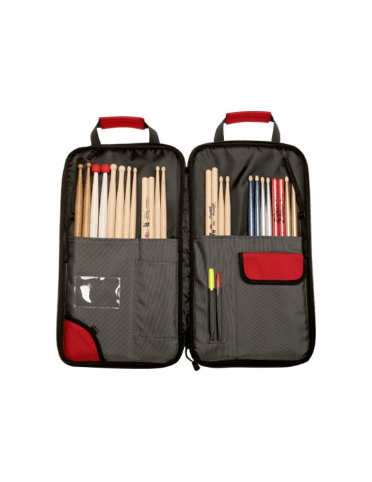FUNDA BAQUETAS VF PROFESIONAL GRIS / ROJA