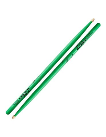 BAQUETAS ZILDJIAN 5A HICKORY NEON VERDE 2