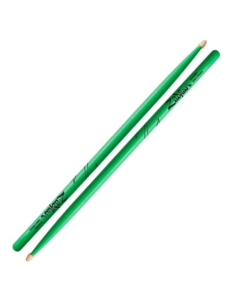 BAQUETAS ZILDJIAN 5A HICKORY NEON VERDE